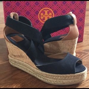 Tory Burch black espadrilles